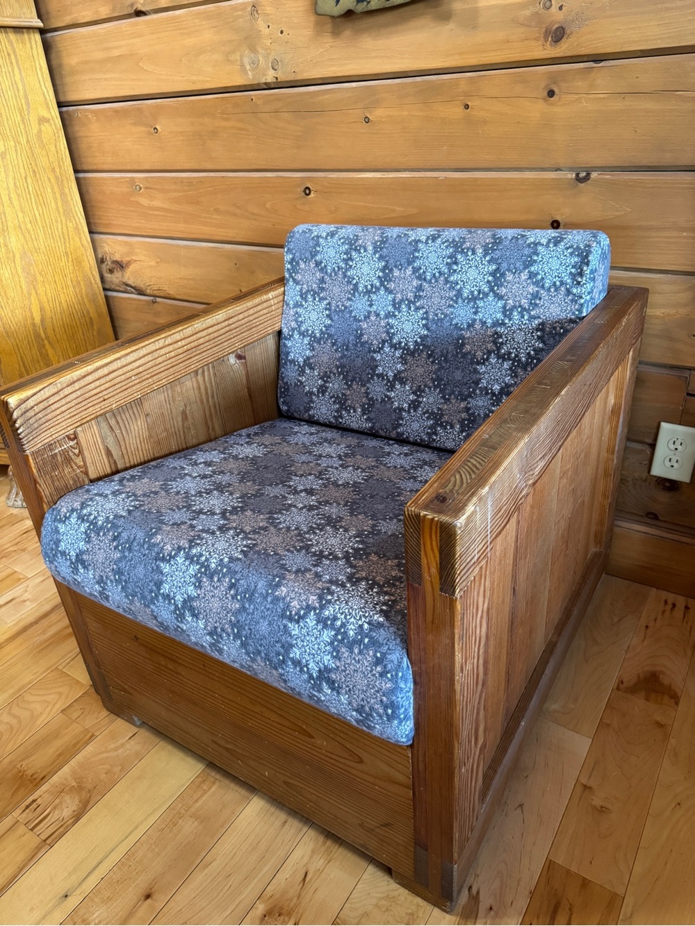 Custom THIS END UP Classic Chair Cover Snowflake Sky Machine Washable Flannel - Picture 5 of 12